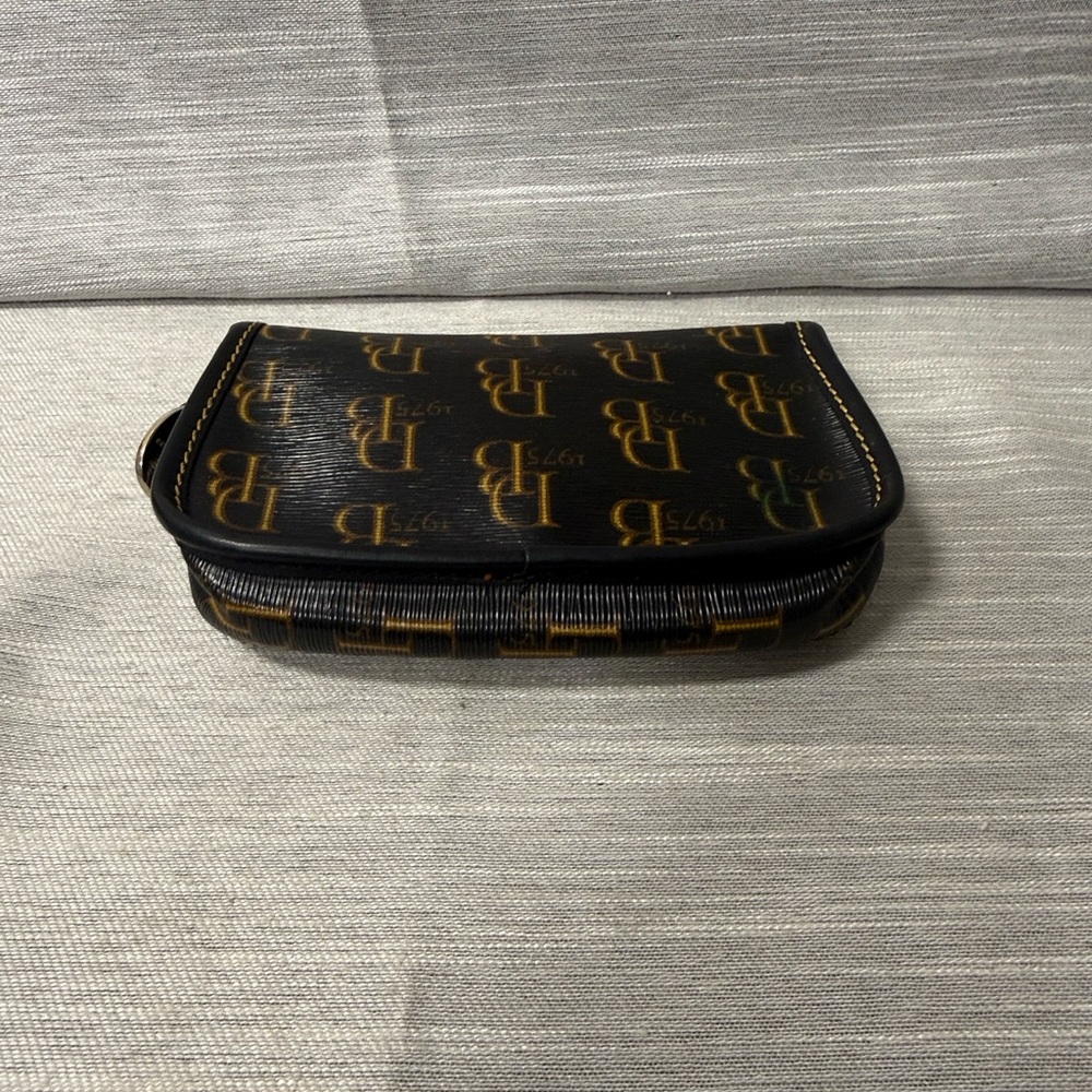 Dooney & Bourke Black and Gold Wristlet - Picture 3 of 7